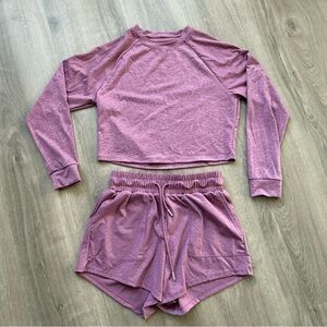 Move Theology Mauve Dusty Rose Activewear Set